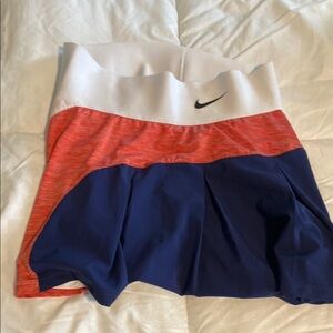 Nike Red and Blue Athletic Skirt